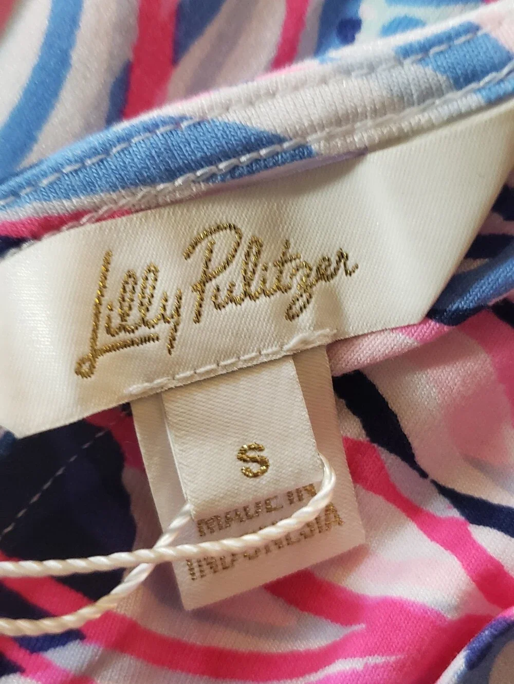 Lilly Pulitzer Floral V-Neck Skort in Pink, Blue & White